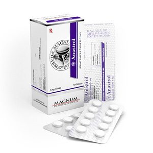 Anastrozole 1mg (50 pills) by Magnum Pharmaceuticals